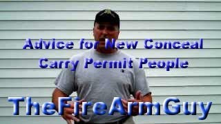 Advice for New Conceal Carry Permit People - TheFireArmGuy