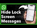 How To Hide WhatsApp Messages On iPhone Lock Screen