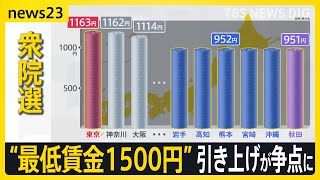 「中小企業潰し」「現実味ないけど嬉しい」 “最低賃金1500円”への引き上げが衆院選の争点に 「混乱を招くだけ」「払えない企業はダメ」経済団体も賛否【news23】｜TBS NEWS DIG