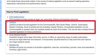 Finding Australian legislation - Retired