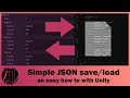 The most simple way to save and load data in Unity using JSON files. Quick and easy tutorial!