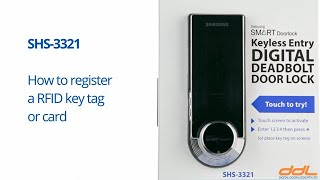 Samsung SHS-3321 How to register a RFID key tag or card