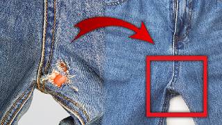 Unique Jeans Repair with Invisible Mending. Best Method to Fix a Hole in Jeans