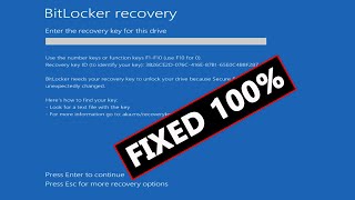 How to Bypass BitLocker Recovery Blue Screen | Enter the Recovery Key for This Drive