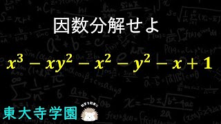 やっぱり因数分解は東大寺学園