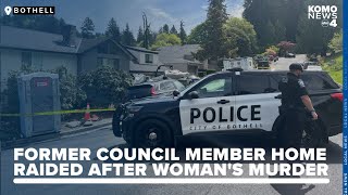 Former Bothell council member's home searched as murder charge is filed in court
