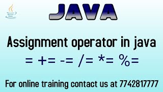 Assignment operator in java in hindi