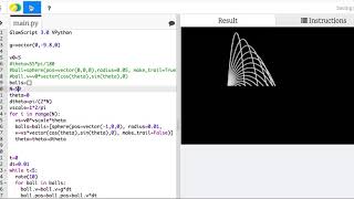 Python Physics: Modeling debris from a crater explosion