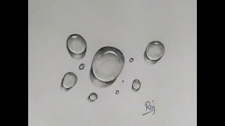 How to Draw Multiple Water Drops Sketch Amazing 3D art