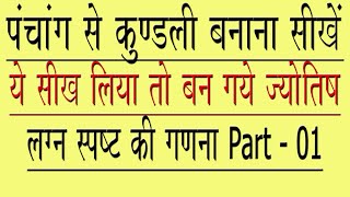 पंचांग से कुंडली बनाये । हाथों से कुंडली बनाये (1/2) । kundli kaise dekhe । part 48