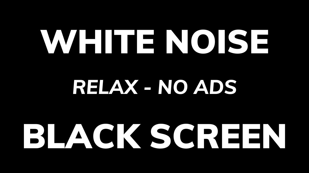 White Noise Black Screen | Sleep, Study, Focus , Yoga | 10 Hours - YouTube