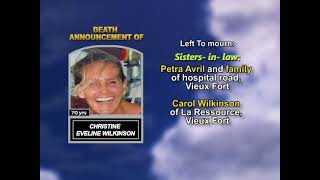 Christine Eveline Wilkinson ~ Medium Obituary-