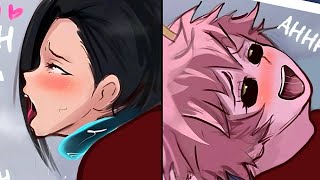 💕Mina and Momo are amazed by Deku's power | My Hero Academia Comic Dub