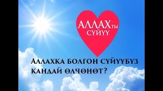 Аллахты сүйүү. Аллахка болгон сүйүүмдүн даражасын кантип билем!!!