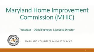 Maryland Home Improvement Commission: Licensing, Regulation, and You