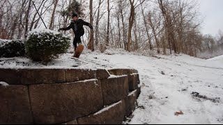 My First Time Snowskating!