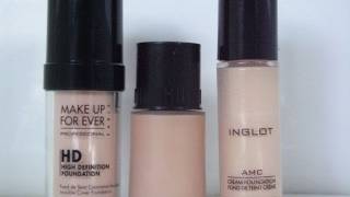 FondoTinta a Confronto. Inglot-Armani-Mufe