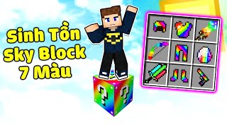 JAYGRAY THỬ THÁCH SINH TỒN TRÊN ĐẢO SKY BLOCK 7 MÀU TRONG MINECRAFT*SỐNG TRÊN 1 BLOCK VÀ CÁI KẾT 🤣🌈