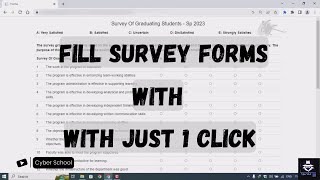 How To Fill Any Survey Form With Just 1 Click