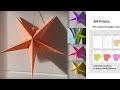 DIY Star Lantern for Christmas Decoration at Home with Printable Diagram on A4 Sheet