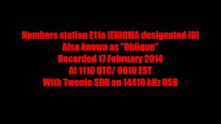 E11a Big Message 17 Feb 2014 14410 kHz 1110 UTC