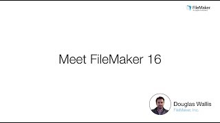 Webinar: Meet FileMaker 16!