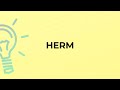 What is the meaning of the word HERM?