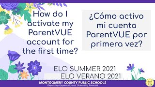 ParentVUE Activation ELO2021