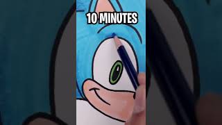 Drawing Sonic in 1 SECOND, 10 SECONDS, 1 MINUTE, 10 MINUTES!