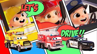 Drive Cars & Trucks Wheels On The Bus Go Round And Round #appMink Kids Song & Nursery Rhymes