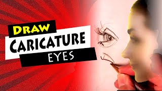 How draw eyes in profile - caricature drawing