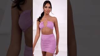 Jade Scrunch Two Piece Set in Lilac