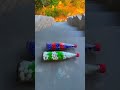 rolling colorfull bottle on the stair🍾😆👻🌈 asmr crushingsoftthings crushingcrunchythings galss 🍶