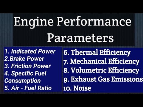 Engine Performance Parameters|Indicated Power| Brake Power| Indicated ...