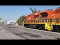 sjvr 2409 and rcpe 2089 passing 2406 single locomotive on california ave fresno ca