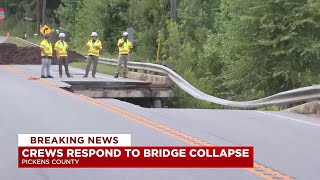 Crews responding to bridge collapse in Pickens Co., officials say