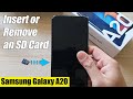 Galaxy A20: How to Insert or Remove an SD Card