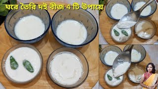 দই বীজ curd starter | টক দই ছাড়াই ঘরে তৈরি করো দই বীজ | দই ছাড়া দই বীজ | Doi Bij | Doiyer Beej