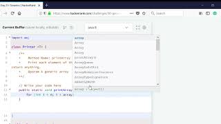 Day 21: Generics | HackerRank | JAVA
