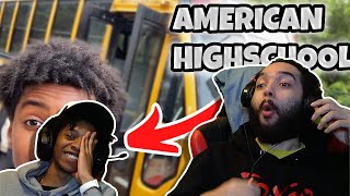 SHOULD'VE SEEN THIS COMING 😂 | AMERICANS REACT TO BRITISH TEEN VISITS AMERICAN HIGHSCHOOL 🏫