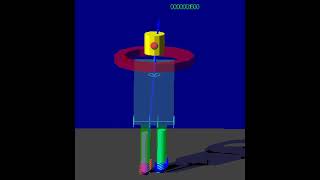 Dead-beat touchdown control with a rotor on 3D biped runner