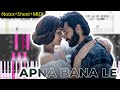 [+Lyrics] Apna Bana Le - Bhediya (2022) - EASY Piano Tutorial - Notes+Sheet+MIDI