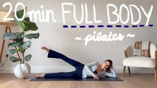 20MIN FULL BODY PILATES TONING WORKOUT | no equipment