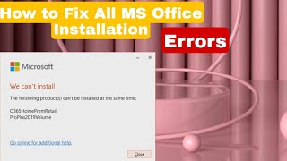 HOW TO FIX MS OFFICE INSTALLATION ERROR IN WINDOWS 10