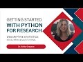 Getting Started with Python - Descriptive Statistics