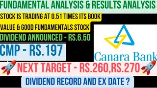 கனரா வங்கி Dividend இவ்வளவு  தருகிறார்களா ❗| CMP - 197 | Canara Bank Share Analysis | MMT#canarabank