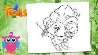 Coloring Trolls World Tour - Troll Trollzart Coloring Book & Pages