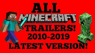[LATEST VERSION] ALL OFFICIAL MINECRAFT TRAILERS (2010-2019)