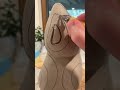 my process coil building and clay carving. art artistsonyoutube contemporaryclay sculpture