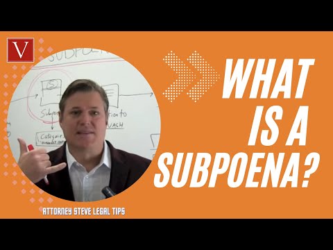 Subpoena process explained by Attorney Steve! Subpoena process explained by Attorney Steve!